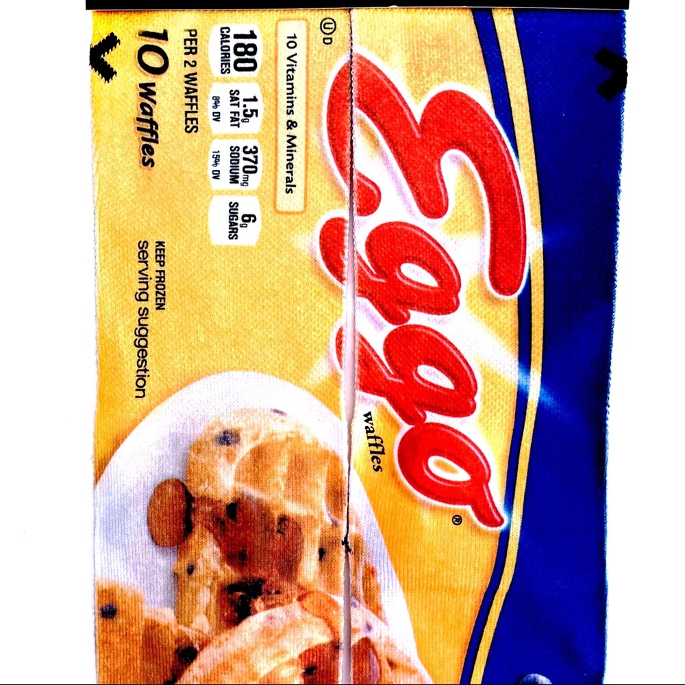 Odd Sox Eggo Blueberry Waffle Box Crew Socks Mens Womens Novelty Gift - Picture 4 of 7